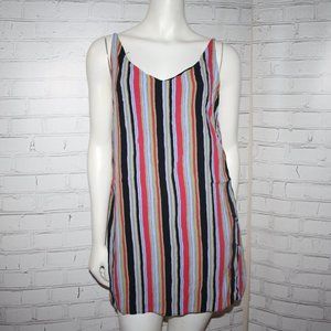 🌈🖤💗 Urban Outfitters Striped Blouse · Color Pop Edition · Size L